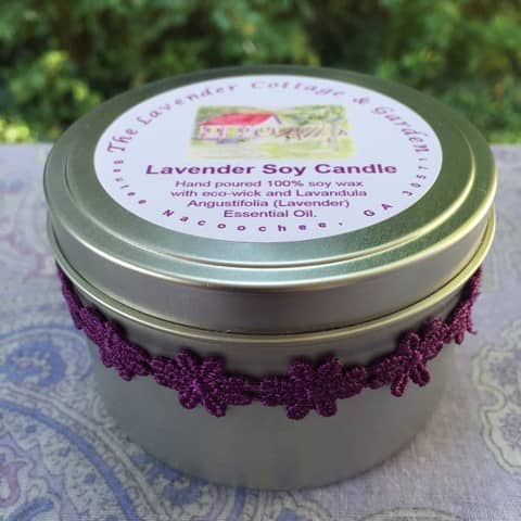 Lavender Soy Candle In a Tin, 4 oz
